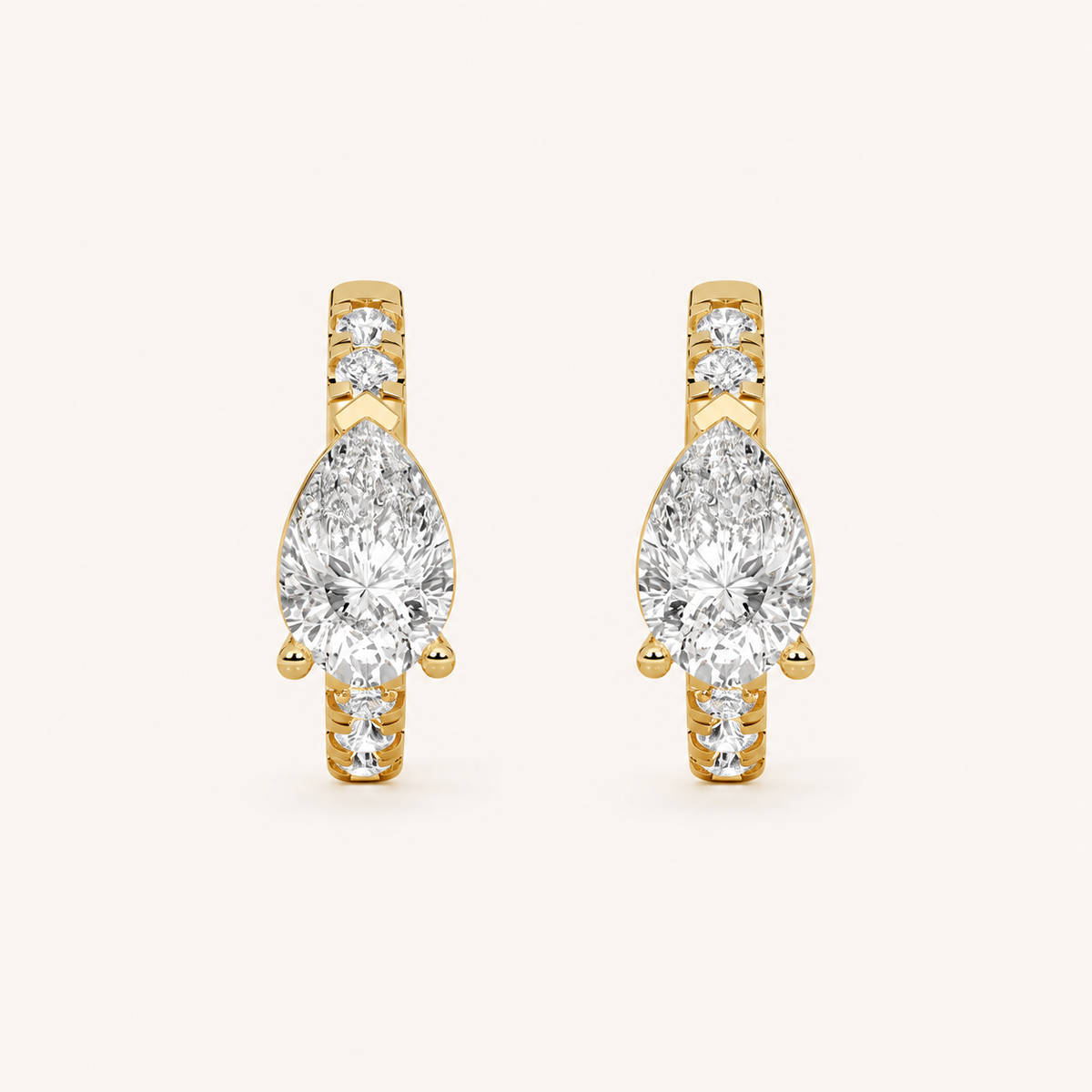 1.5CT Princess Cut Diamond Earring