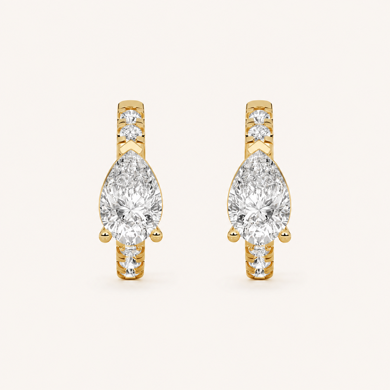 1.5CT Princess Cut Diamond Earring