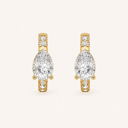1.5CT Princess Cut Diamond Earring