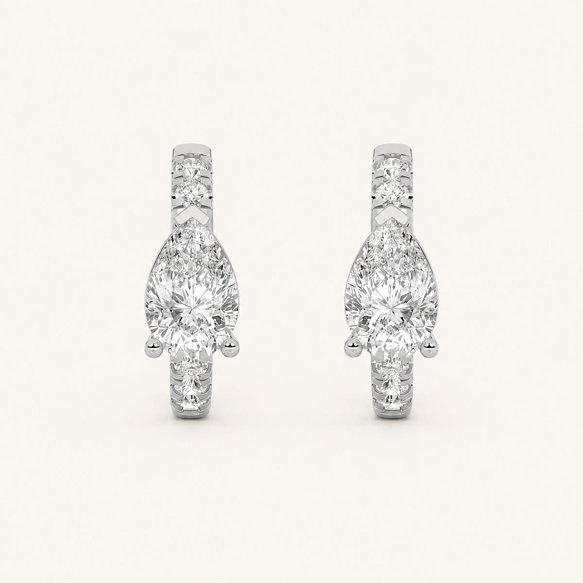 1.5CT Princess Cut Diamond Earring