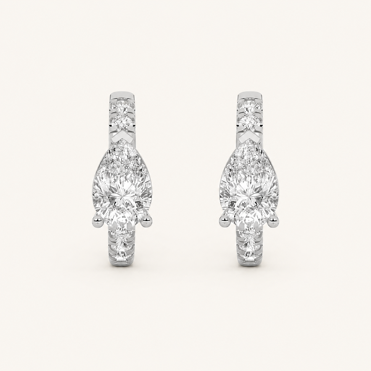 1.5CT Princess Cut Diamond Earring