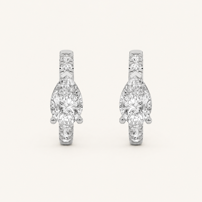 1.5CT Princess Cut Diamond Earring