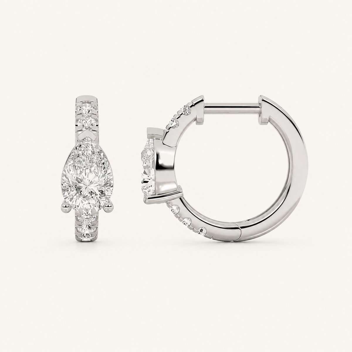 1.5CT Princess Cut Diamond Earring