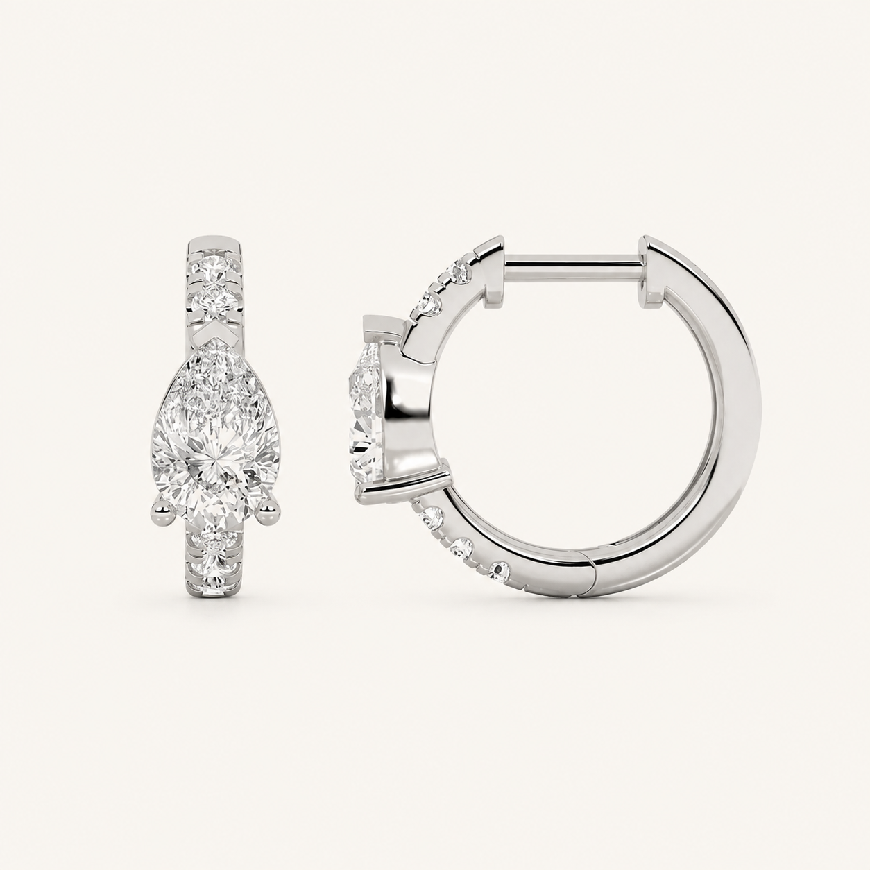1.5CT Princess Cut Diamond Earring