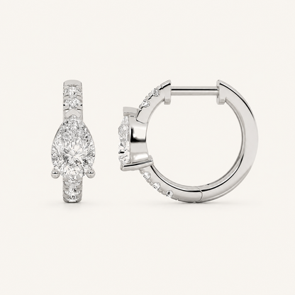 1.5CT Princess Cut Diamond Earring