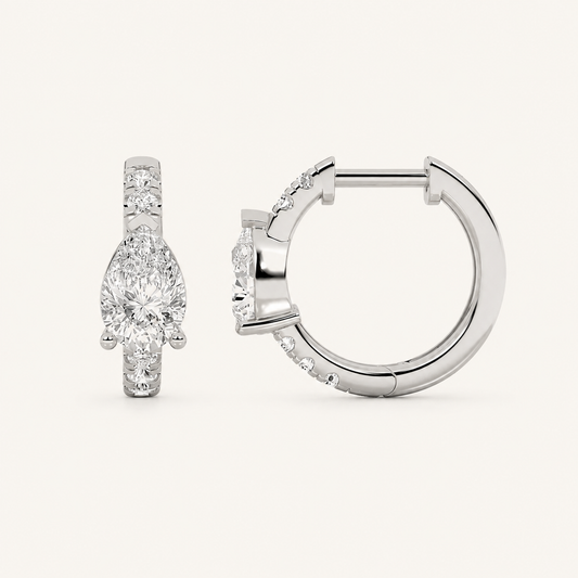 1.5CT Princess Cut Diamond Earring