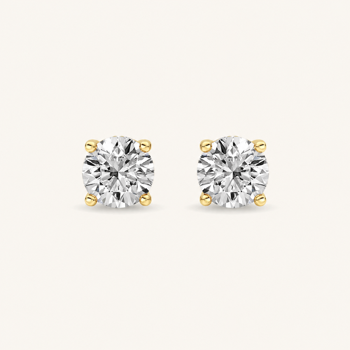 1.5CT Round Cut Lab Grown Diamond Hidden Halo Stud Earrings