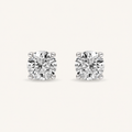 1.5CT Oval Cut Lab Grown Diamond Solitaire Accent Huggie Earrings