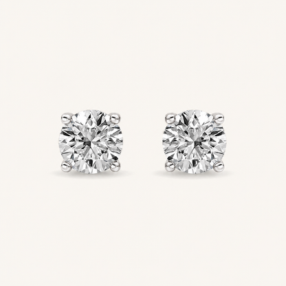 1.5CT Oval Cut Lab Grown Diamond Solitaire Accent Huggie Earrings