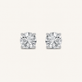 1CT Round Cut Lab Grown Diamond Hidden Halo Stud Earrings
