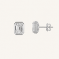3CT Emerald Cut Lab Grown Diamond Stud Earrings