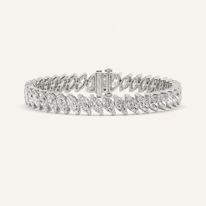16.5CT Marquise Cut Lab Grown Diamond Tennis Bracelet