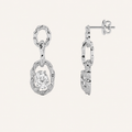 2CT Oval Cut Lab Grown Diamond Earrings