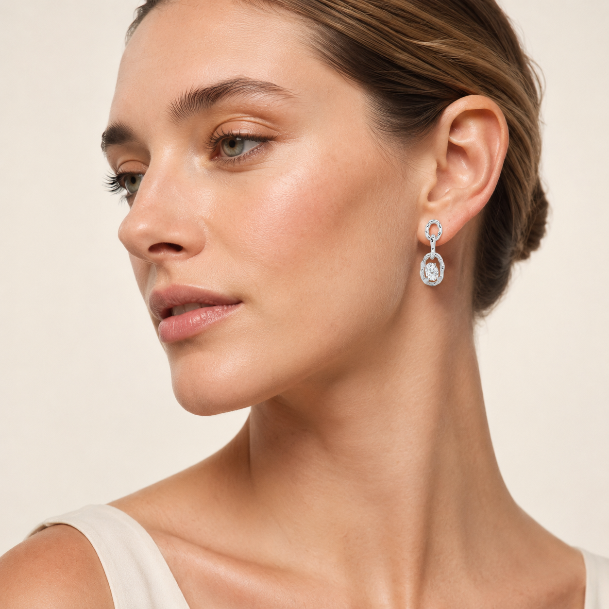 2CT Oval Cut Lab Grown Diamond Earrings