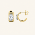 2CT Oval Cut Lab Grown Diamond Fashion Earrings