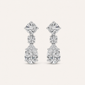 5CT Pear Cut Lab Grown Diamond Dangle Earrings