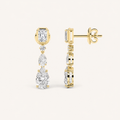 5.5CT Radiant Cut Lab Grown Diamond Dangle Earrings
