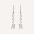 4.5CT Pear Cut Lab Grown Diamond Dangle Earrings