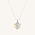 1.5 Ct Pear Lab Grown Diamond Heart Pendant Necklace