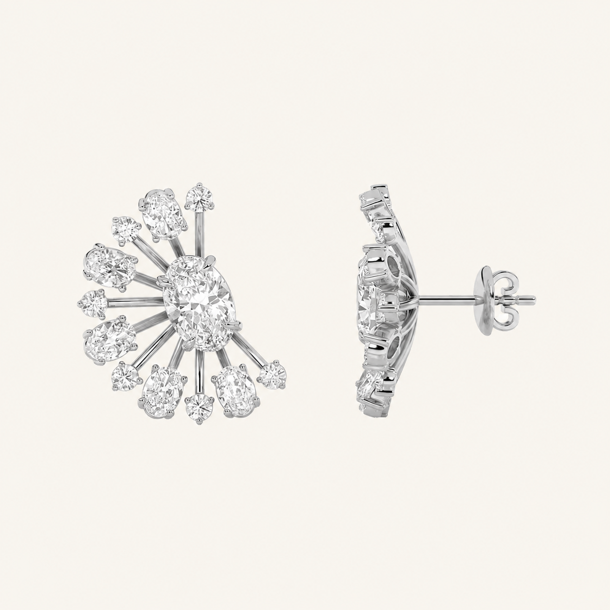 4.5CT Oval Cut Lab Grown Diamond Astralis Earrings
