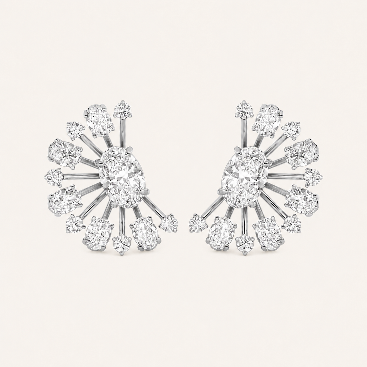 4.5CT Oval Cut Lab Grown Diamond Astralis Earrings