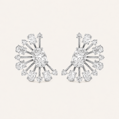 4.5CT Oval Cut Lab Grown Diamond Astralis Earrings