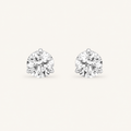 2CT Round Cut Lab Grown Diamond Classic Basket Set Stud Earrings