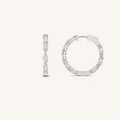 3CT Marquise Cut Lab Grown Diamond Inside Out Hoop Earrings