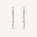 4CT Marquise Cut Lab Grown Diamond Inside Out Hoop Earrings