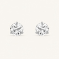 1CT Round Cut Lab Grown Diamond Classic Basket Set Stud Earrings