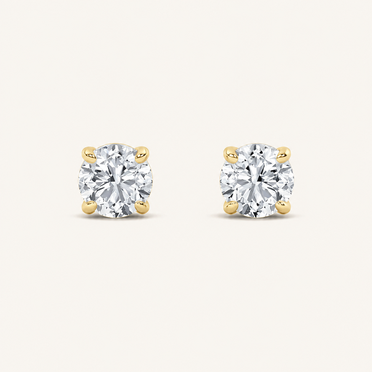6CT Round Cut Lab Grown Diamond Classic Basket Set Stud Earrings