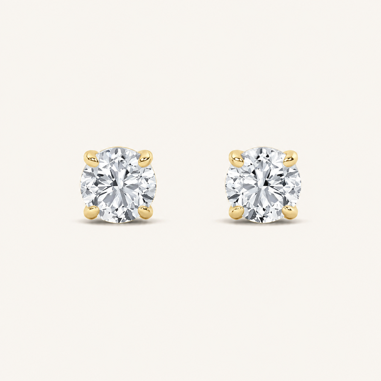 6CT Round Cut Lab Grown Diamond Classic Basket Set Stud Earrings