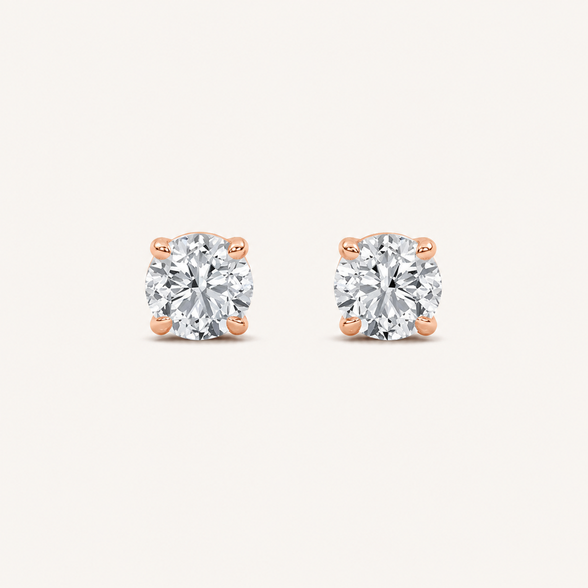 6CT Round Cut Lab Grown Diamond Classic Basket Set Stud Earrings