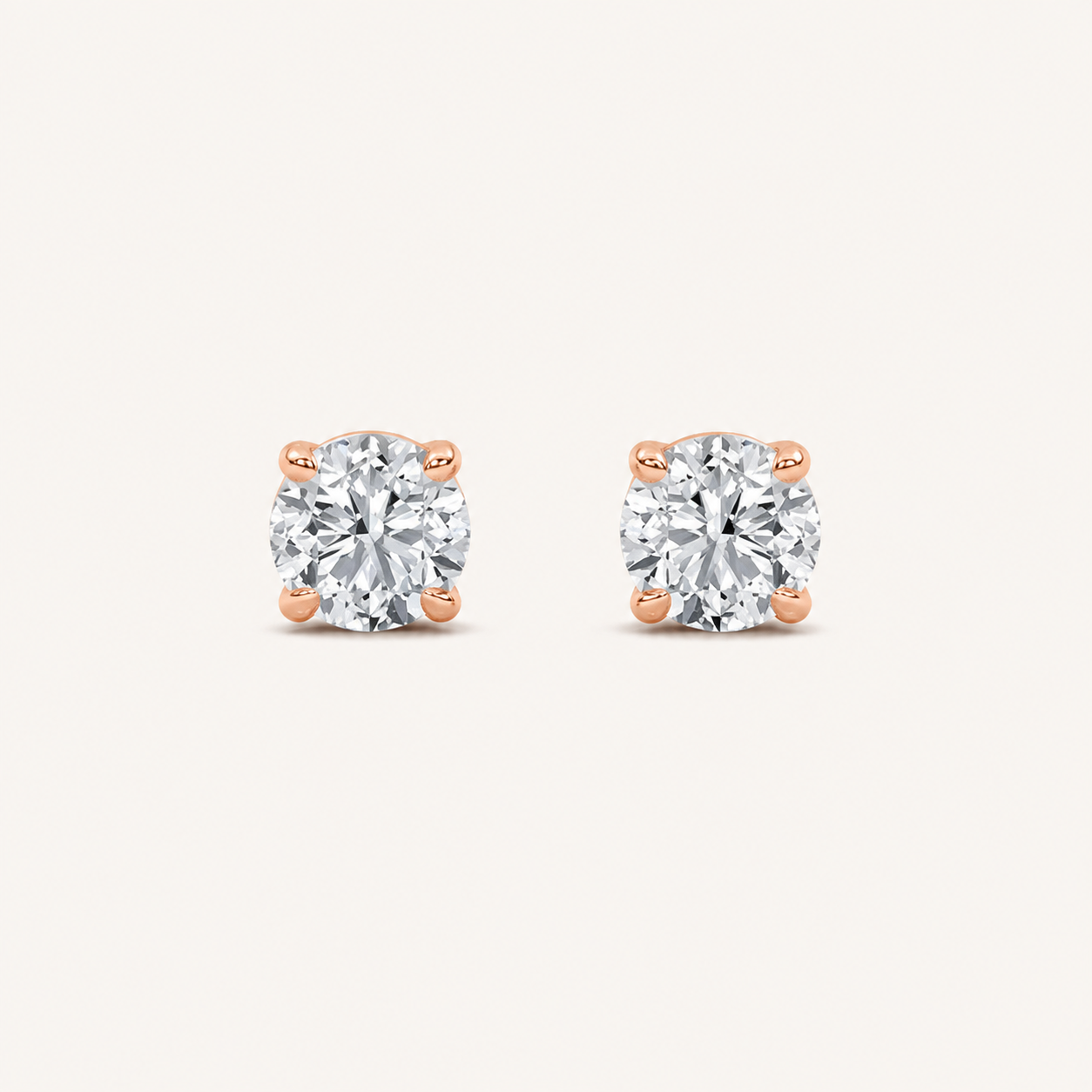 6CT Round Cut Lab Grown Diamond Classic Basket Set Stud Earrings