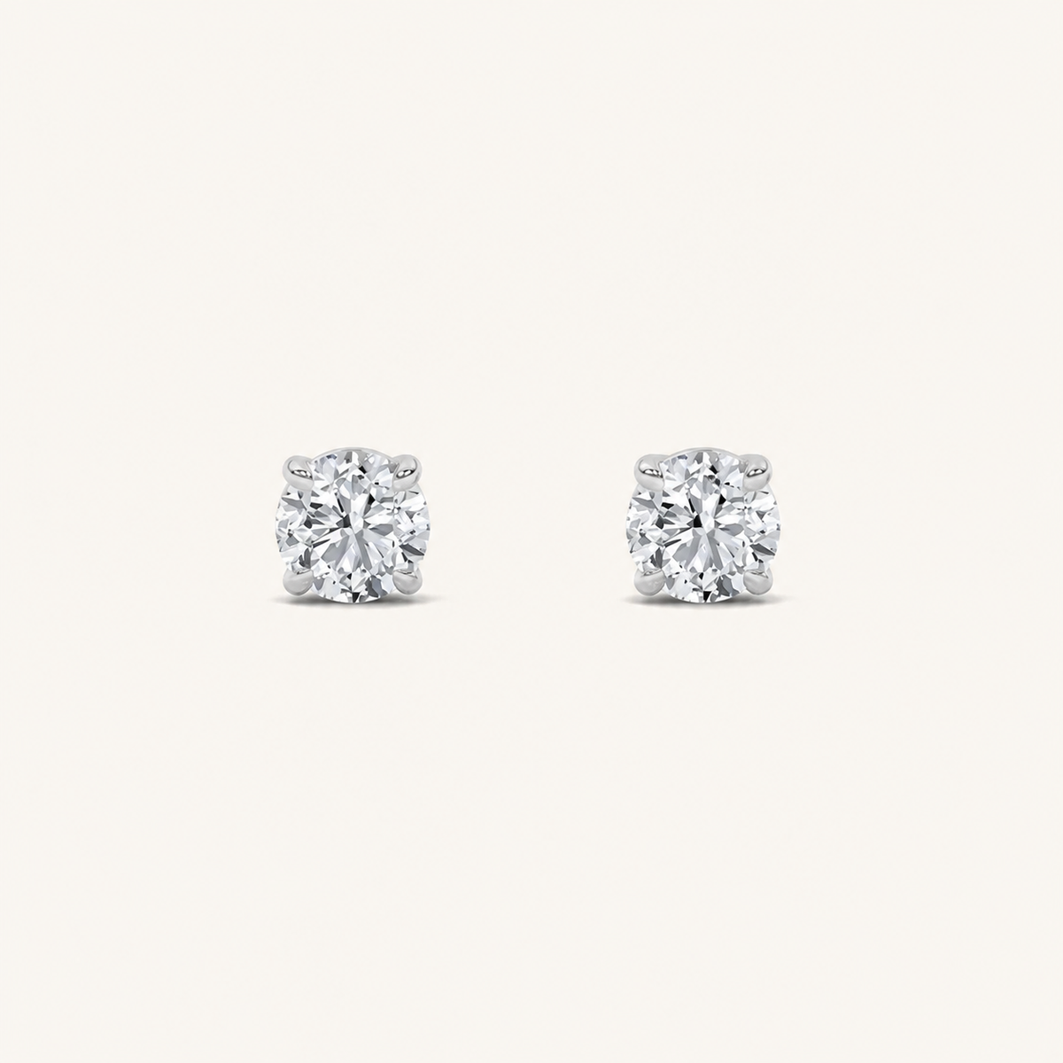 6CT Round Cut Lab Grown Diamond Classic Basket Set Stud Earrings