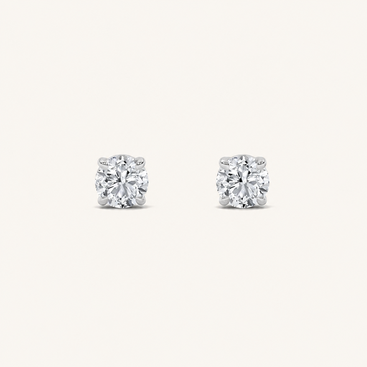 6CT Round Cut Lab Grown Diamond Classic Basket Set Stud Earrings