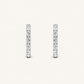 4CT Oval Cut Lab Grown Diamond Inside Out Hoop Earrings