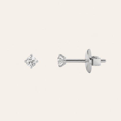 0.25CT Round Cut Lab Grown Diamond Stud Earrings