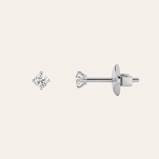0.25CT Round Cut Lab Grown Diamond Stud Earrings