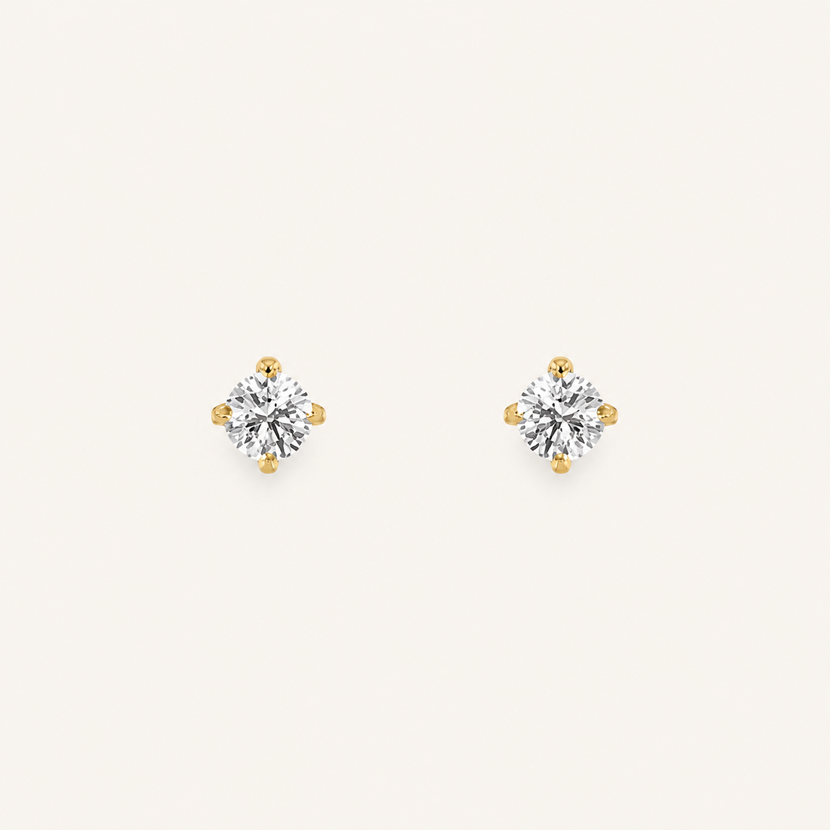 0.25CT Round Cut Lab Grown Diamond Stud Earrings