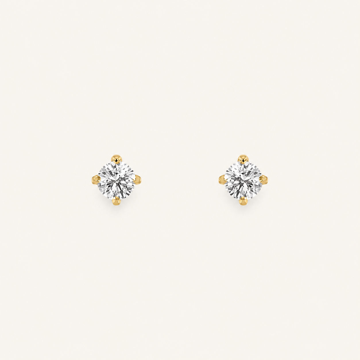 0.25CT Round Cut Lab Grown Diamond Stud Earrings