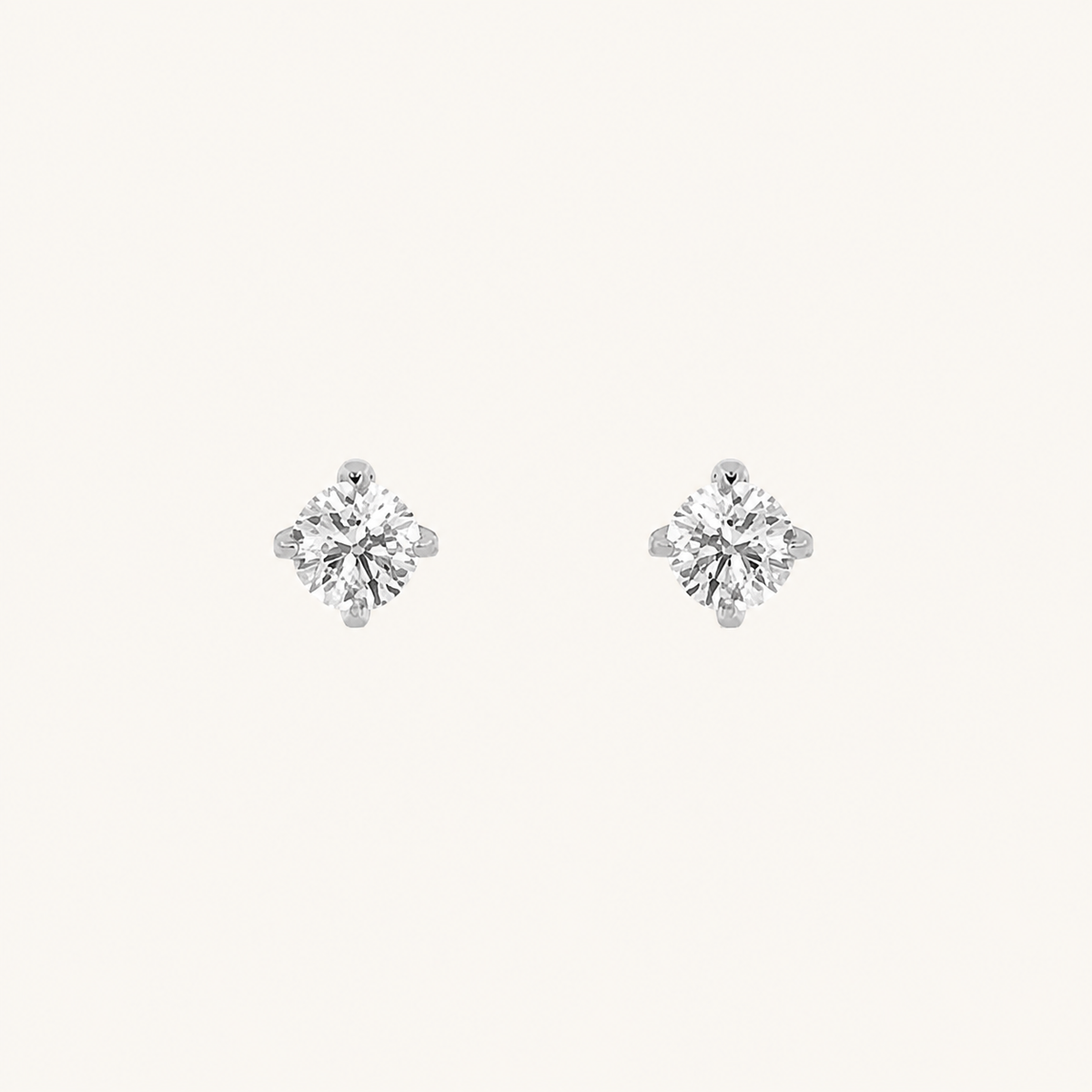 0.25CT Round Cut Lab Grown Diamond Stud Earrings