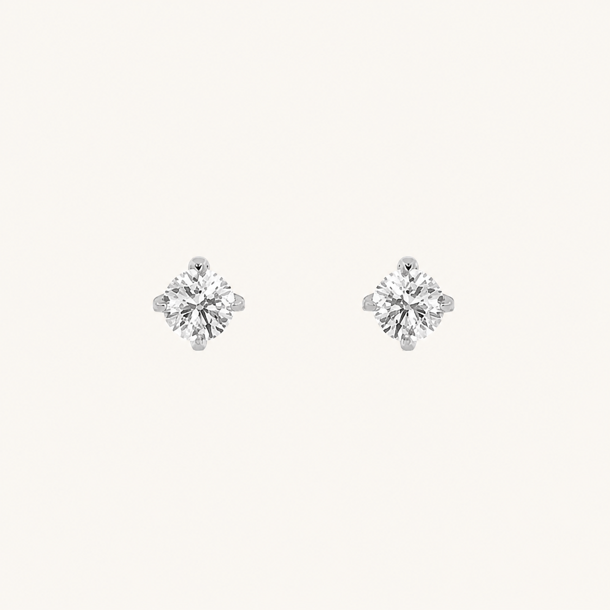 0.25CT Round Cut Lab Grown Diamond Stud Earrings