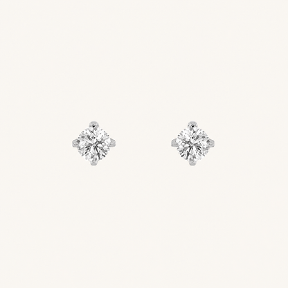 0.25CT Round Cut Lab Grown Diamond Stud Earrings