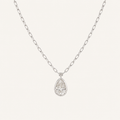 2CT Pear Cut Lab Grown Diamond Pendant Necklace