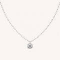 2CT Round Cut Lab Grown Diamond Pendant Necklace