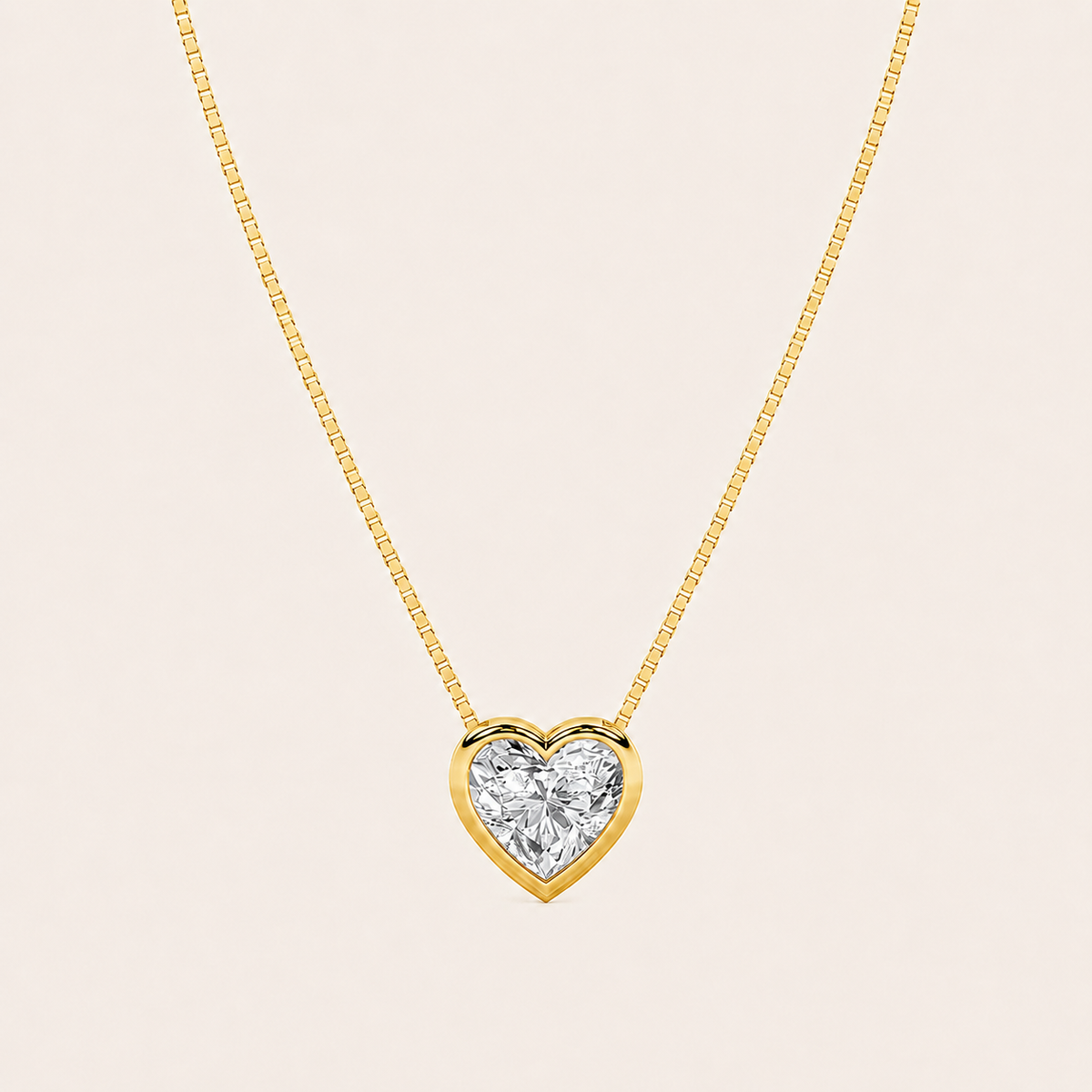 2CT Heart Cut Lab Grown Diamond Pendant Necklace