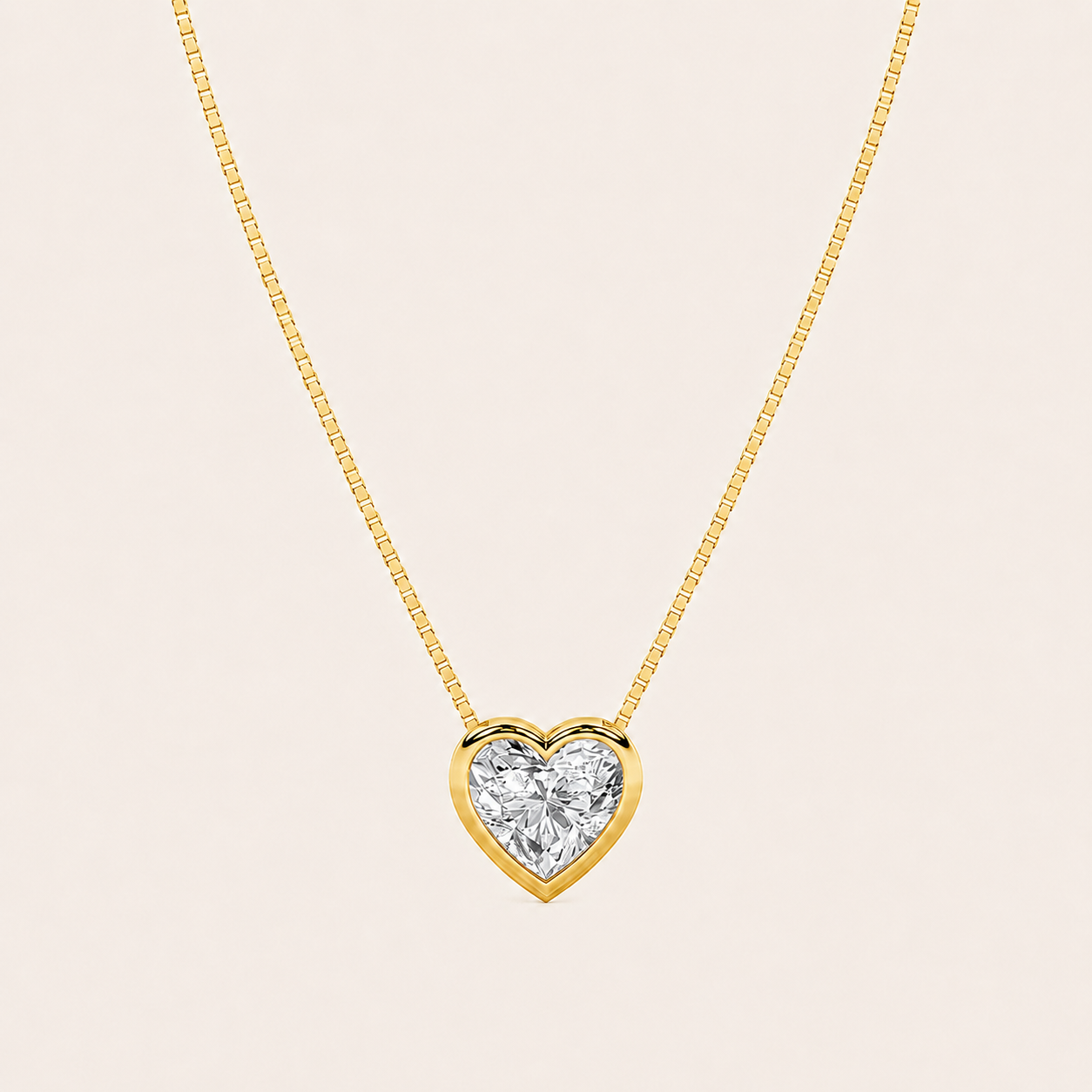 2CT Heart Cut Lab Grown Diamond Pendant Necklace