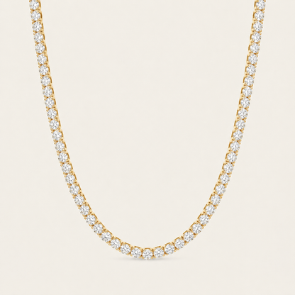 9.5CT Round Cut Lab Grown Diamond Tennis Necklace