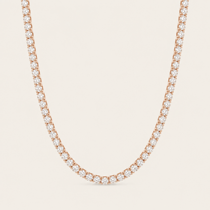 9.5CT Round Cut Lab Grown Diamond Tennis Necklace